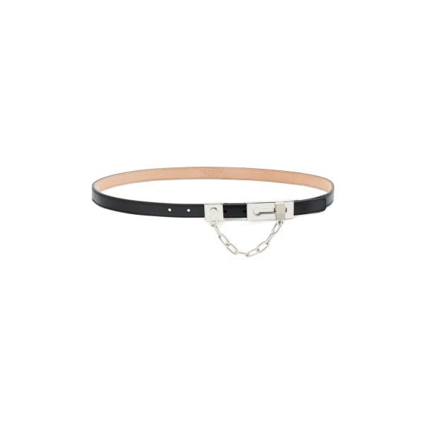 Lock Belt in Black Leather