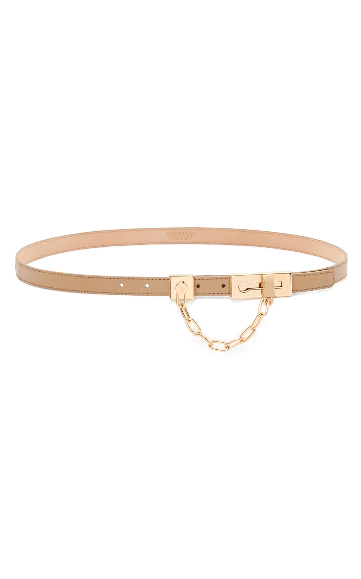 Gabriela Hearst Lock Belt in Nude Leather gabriela hearst belt