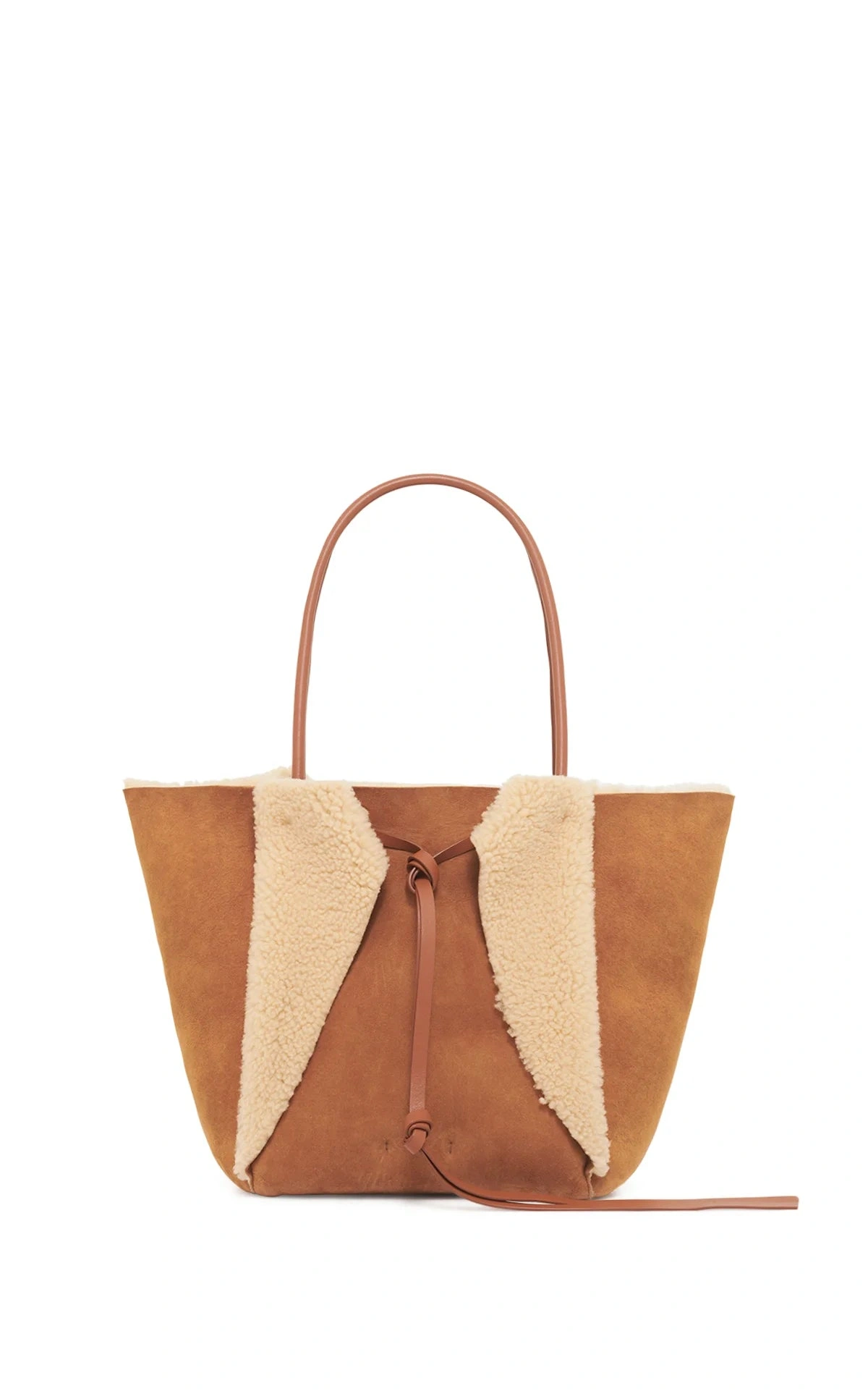 Gabriela Hearst Marija Tote Bag in Cognac Shearling gabriela hearst bag