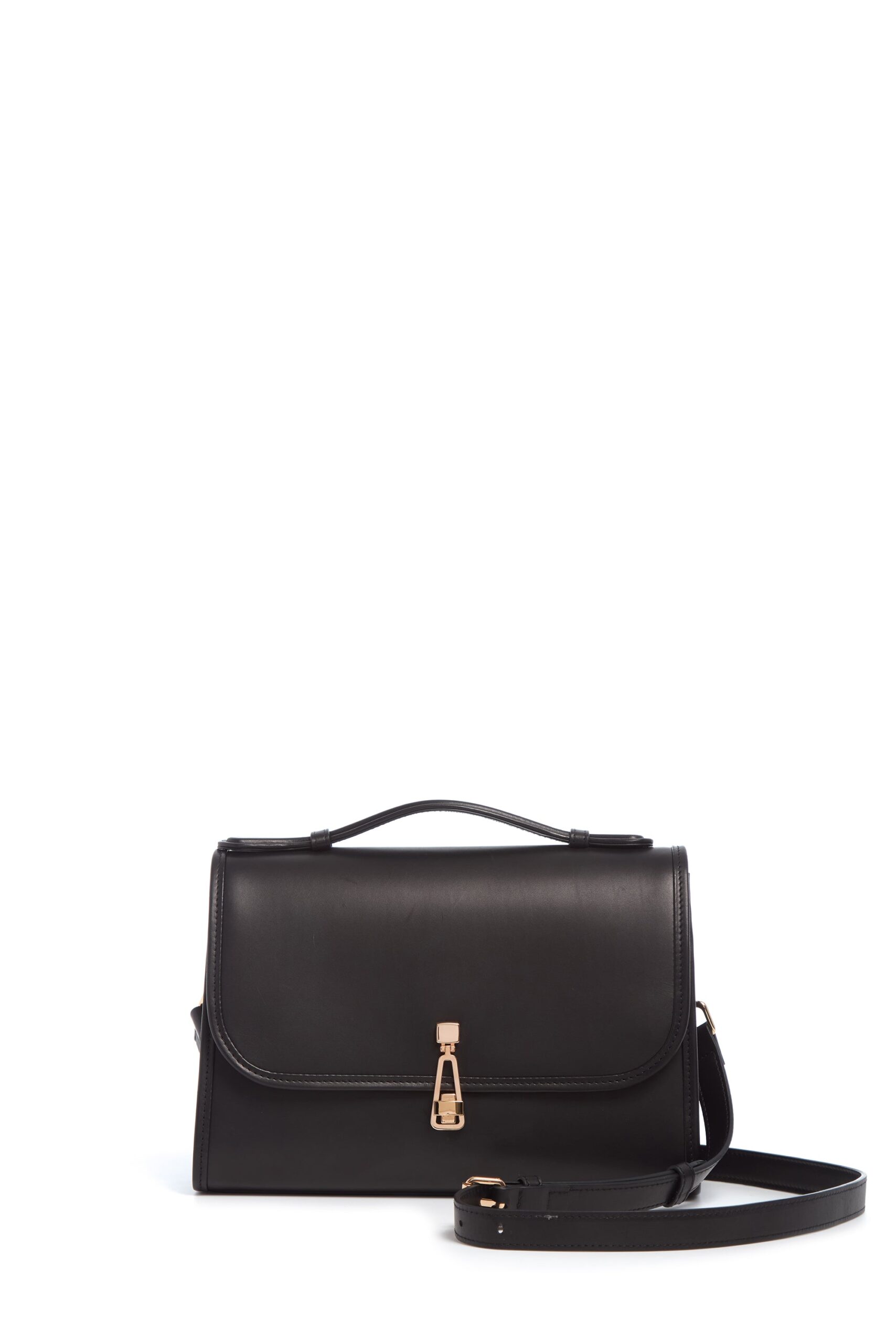 Gabriela Hearst Medium Leonora Flap Bag in Black Leather gabriela hearst bag