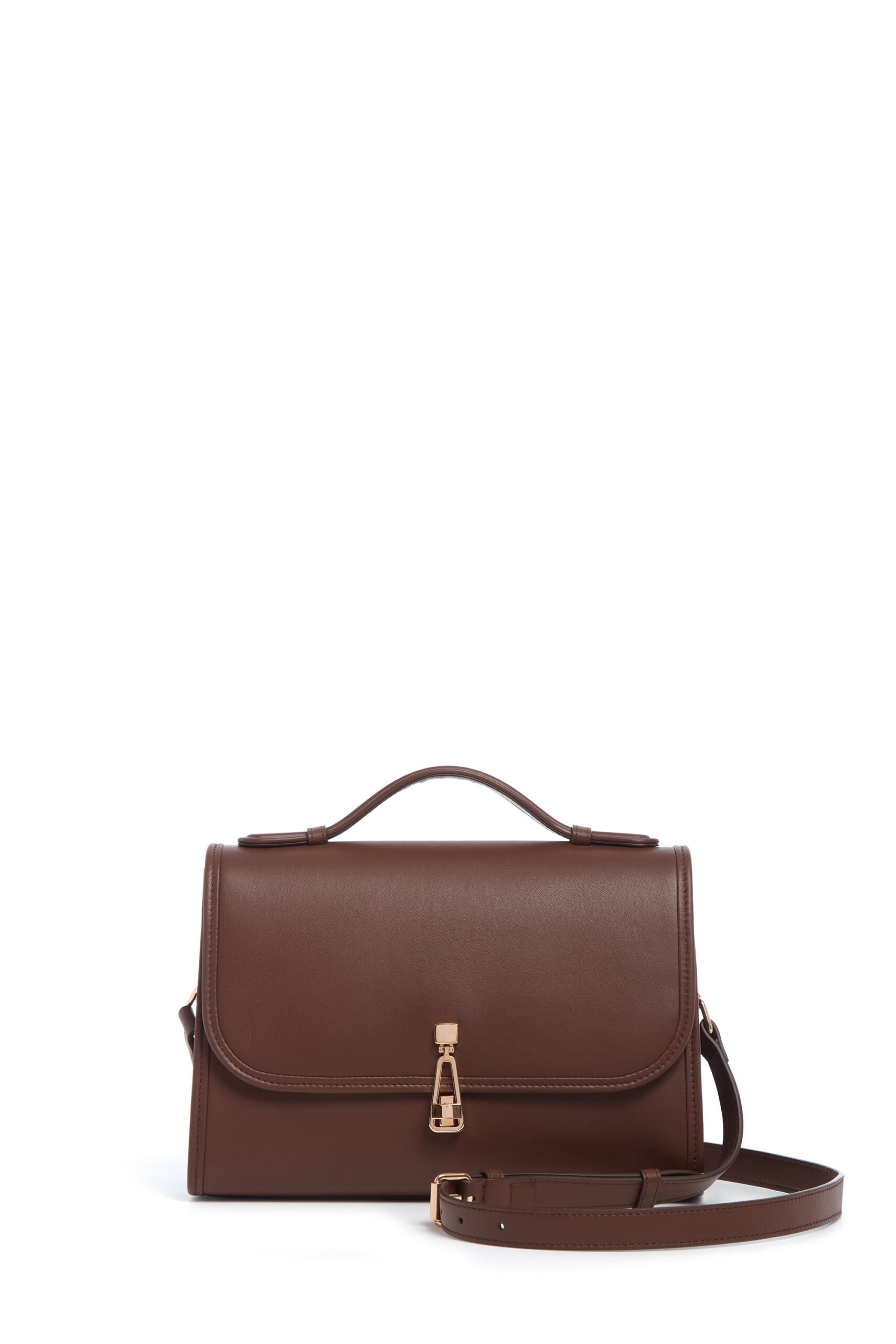 Gabriela Hearst Medium Leonora Flap Bag in Chocolate Leather gabriela hearst bag