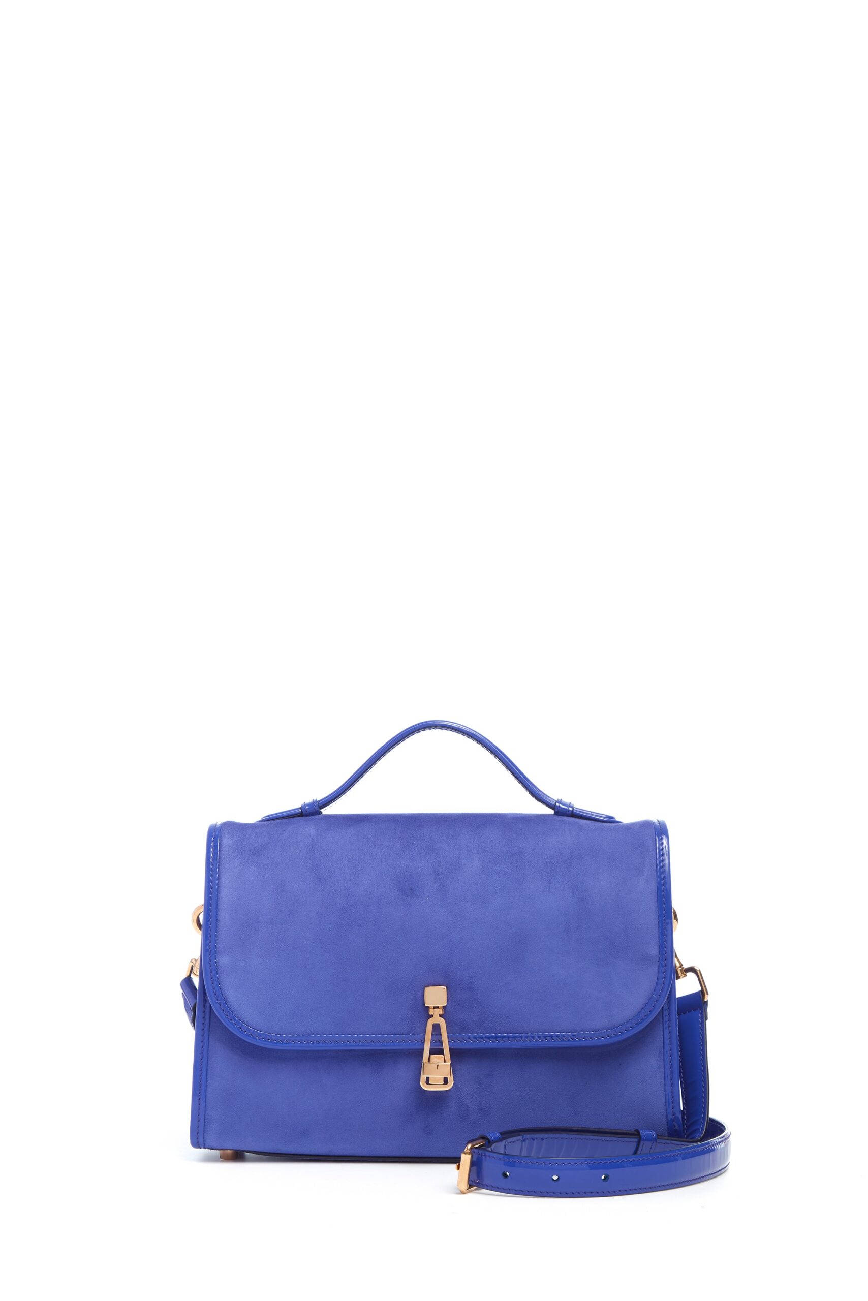 Gabriela Hearst Medium Leonora Flap Bag in Cobalt Suede gabriela hearst bag