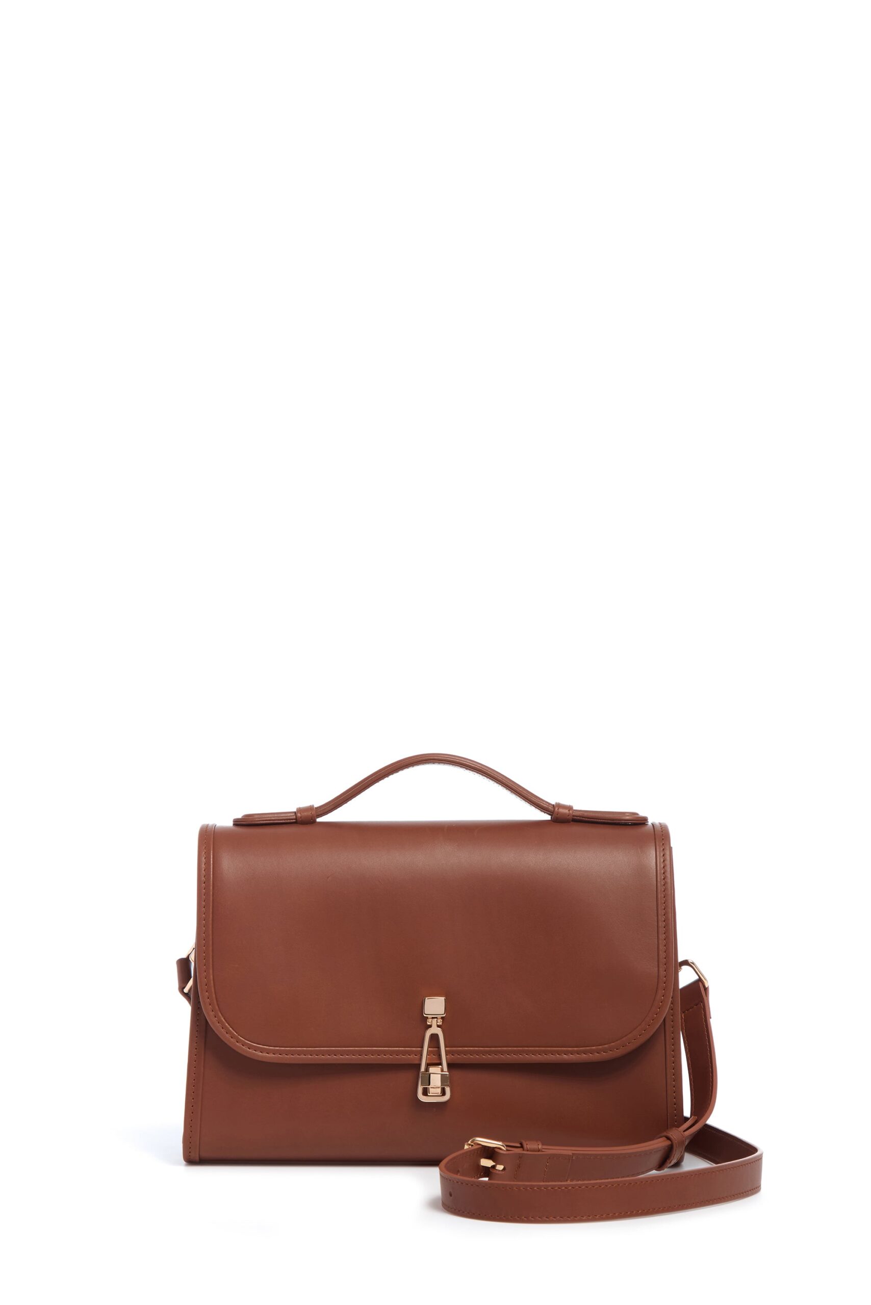 Gabriela Hearst Medium Leonora Flap Bag in Cognac Leather gabriela hearst bag