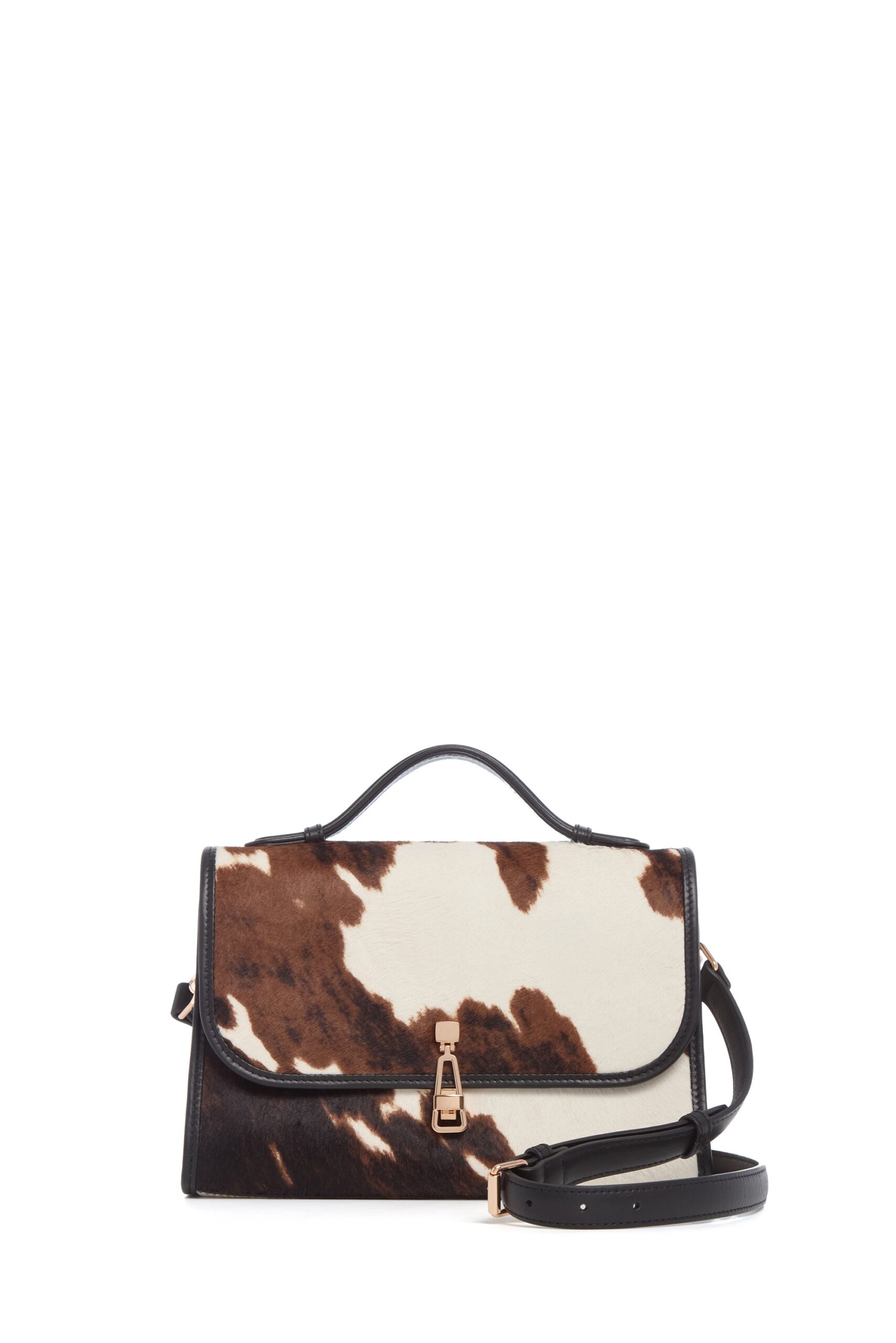 Gabriela Hearst Medium Leonora Flap Bag in Ivory Cognac Multi Pony Hair gabriela hearst bag