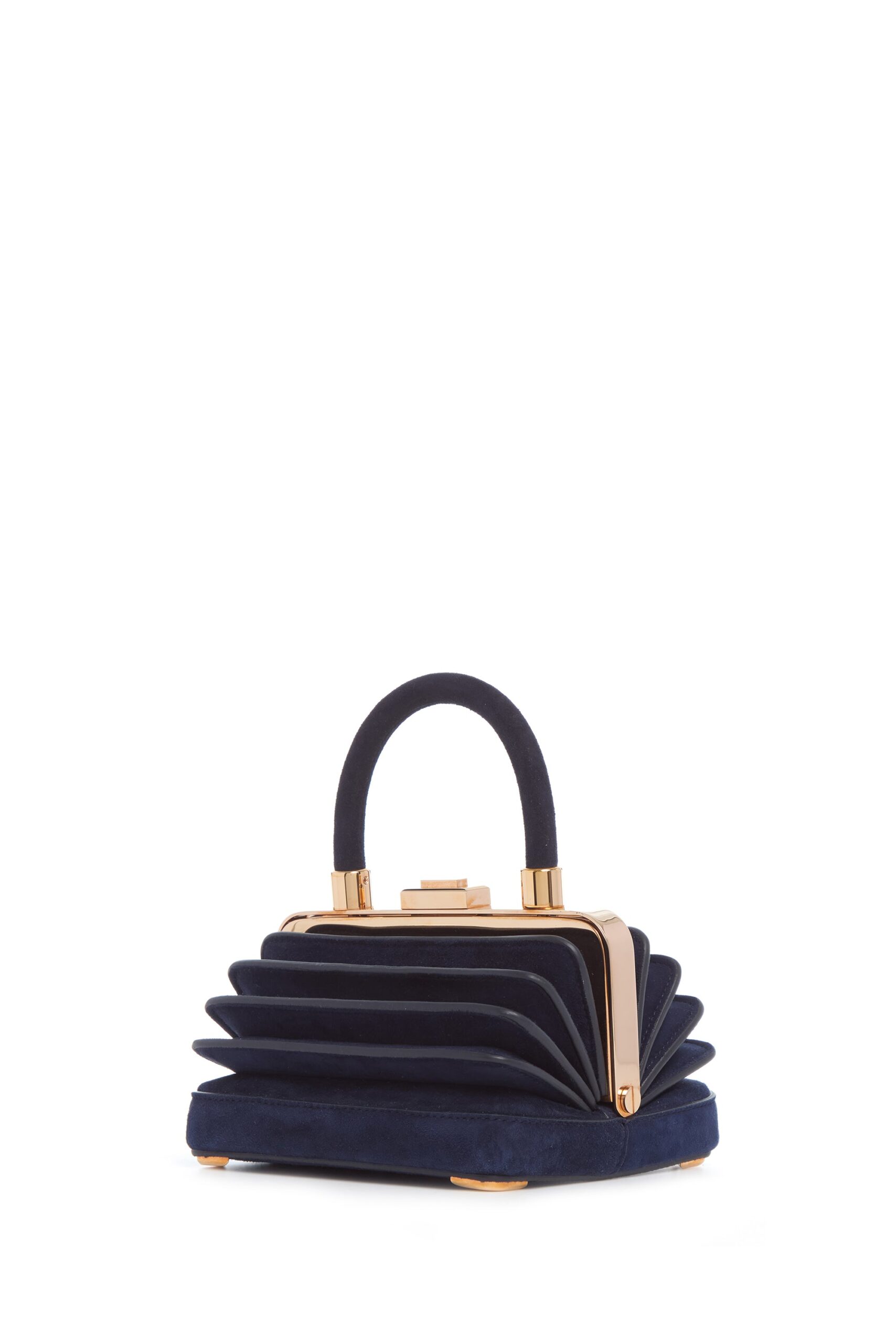 Gabriela Hearst Mini Diana Bag in Navy Suede gabriela hearst bag