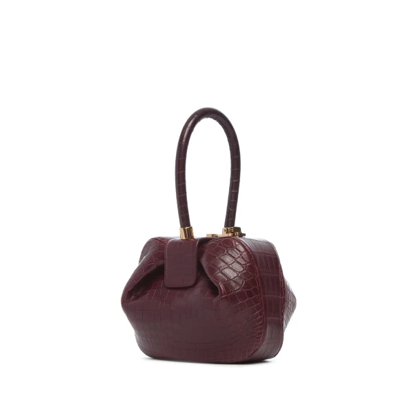 Nina Bag in Bordeaux Crocodile Leather