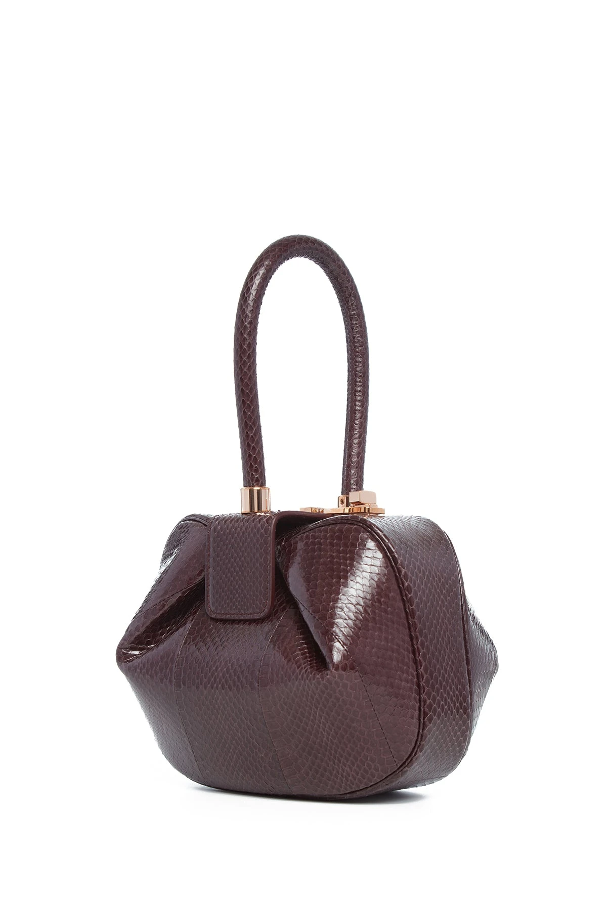 Gabriela Hearst Nina Bag in Bordeaux Snakeskin gabriela hearst bag