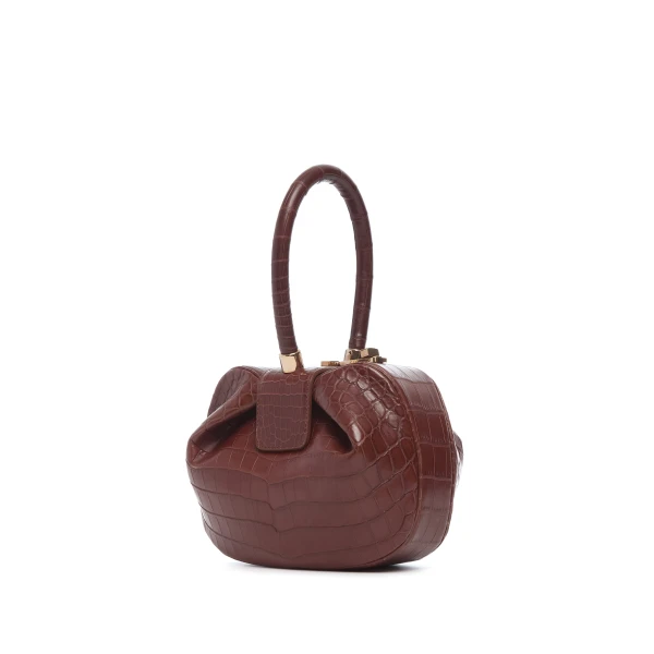 Nina Bag in Cognac Crocodile Leather