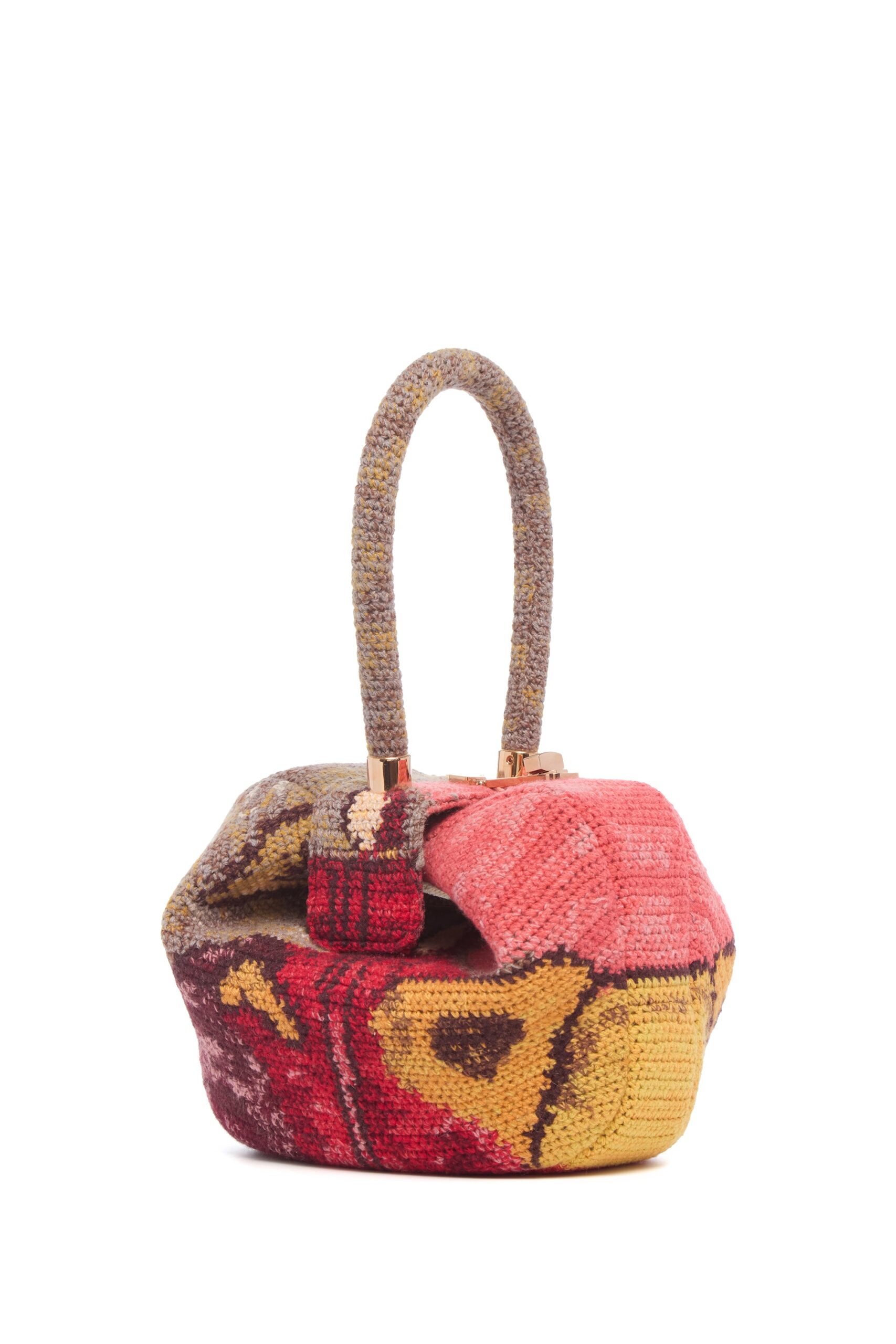 Gabriela Hearst Nina Bag in Fire Multi Crochet Cashmere gabriela hearst bag