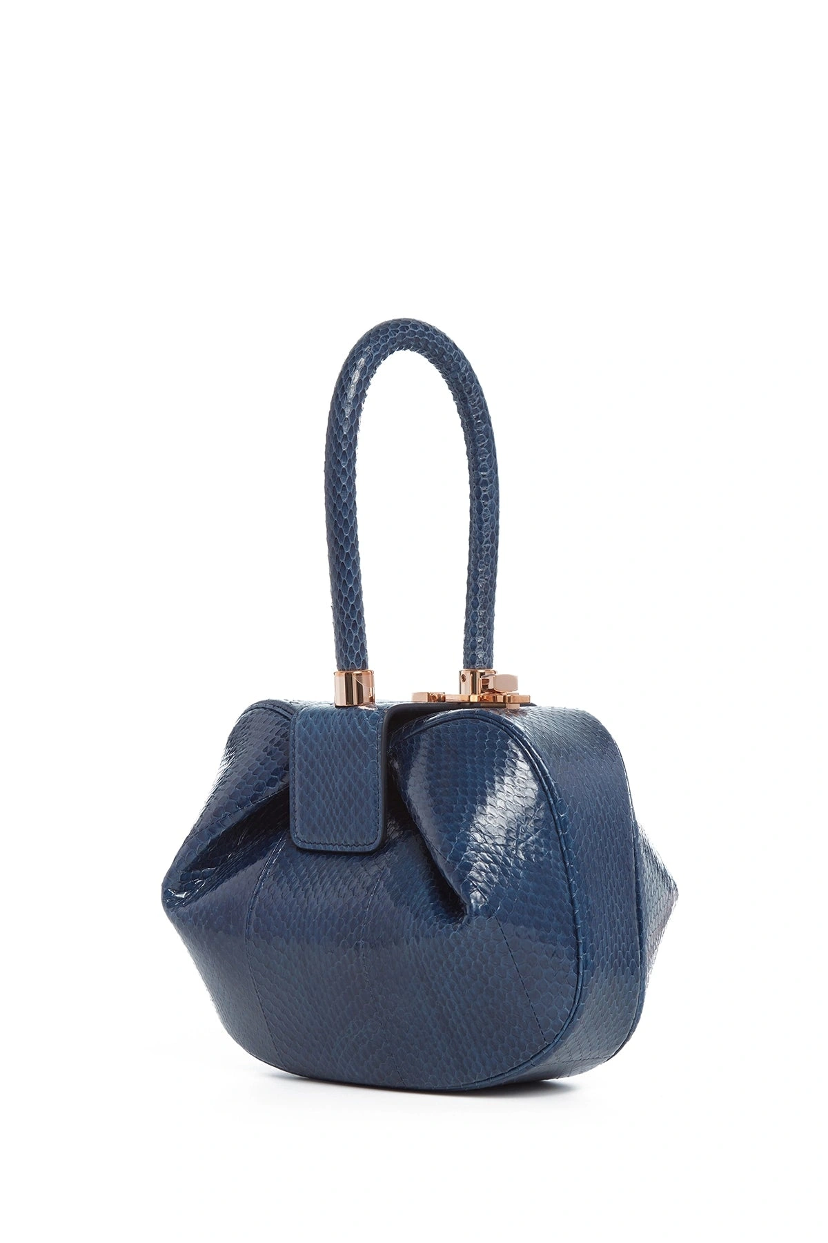 Gabriela Hearst Nina Bag in Navy Snakeskin gabriela hearst bag