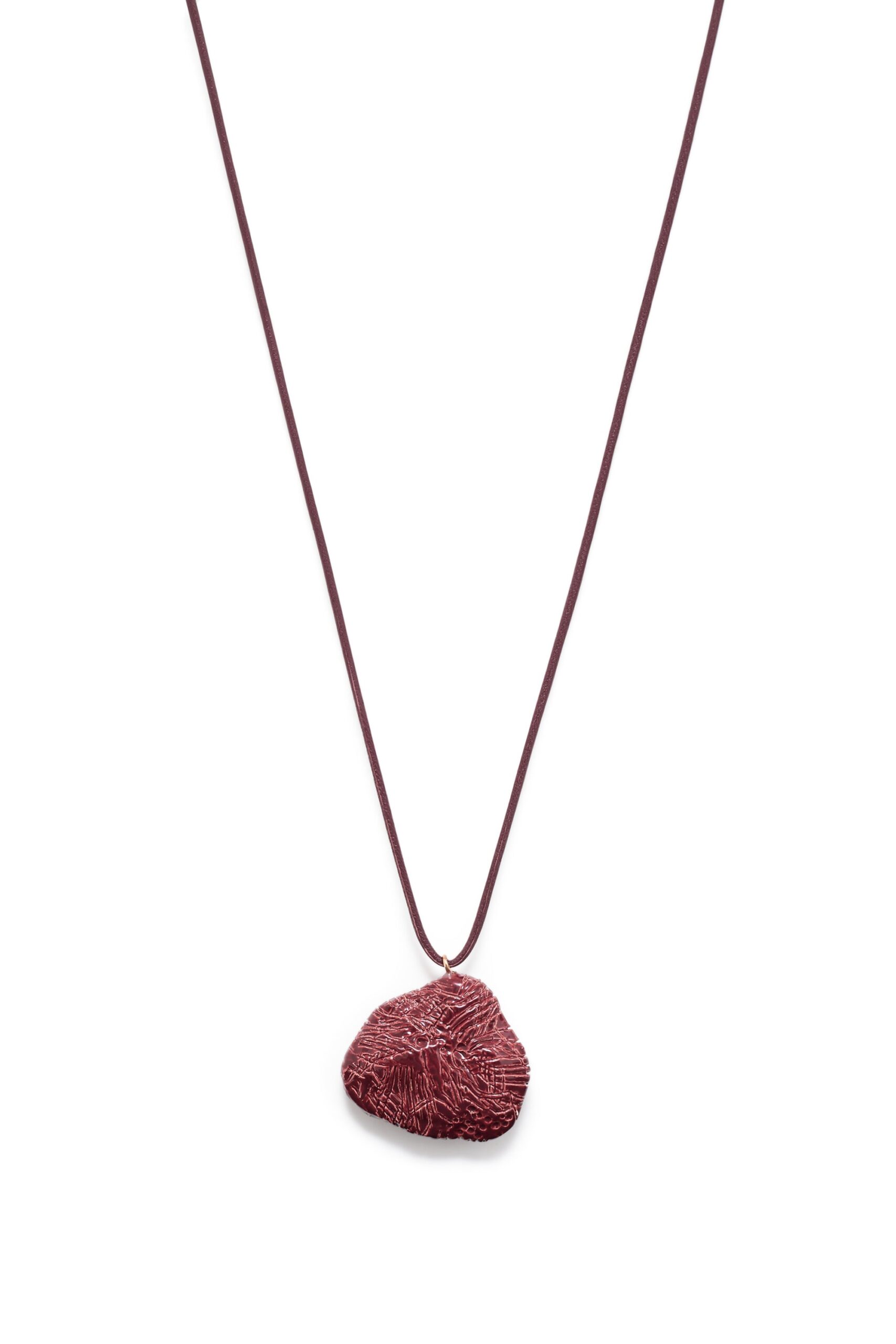 Gabriela Hearst Nugget Necklace in Bordeaux Ceramic gabriela hearst necklace