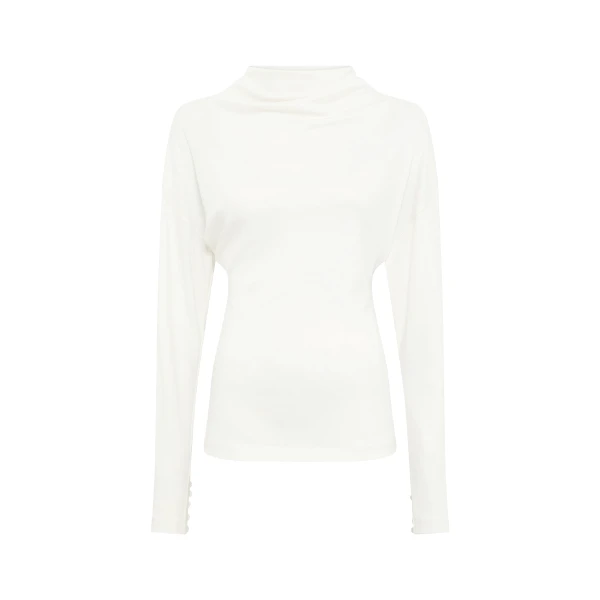 Paget Top in Ivory Cashmere Jersey