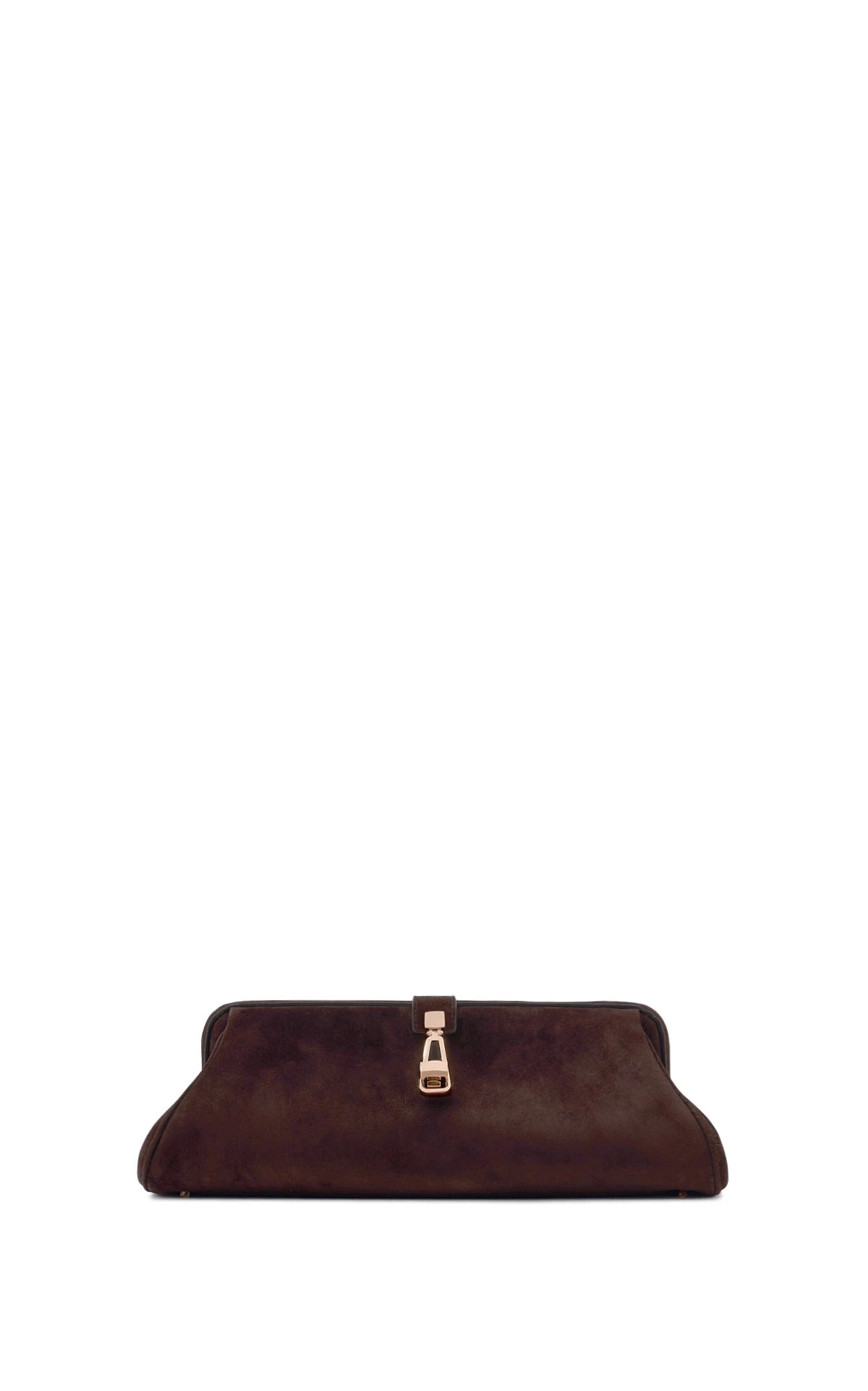 Gabriela Hearst Paola Clutch in Chocolate Suede gabriela hearst clutch