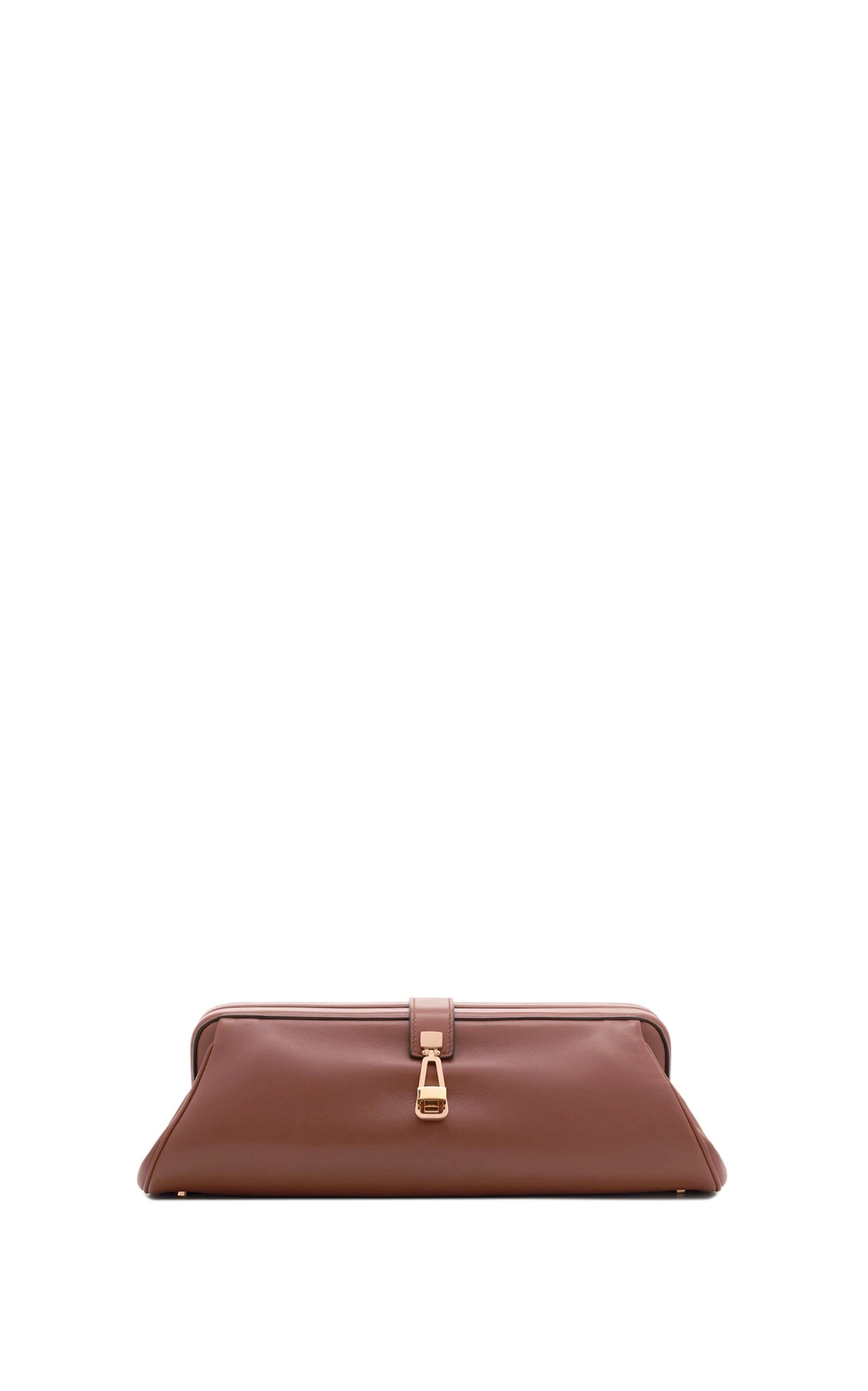 Gabriela Hearst Paola Clutch in Cognac Nappa Leather gabriela hearst clutch