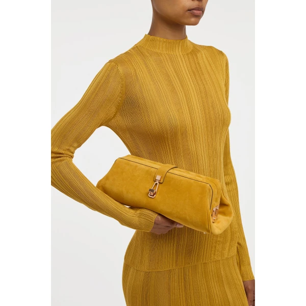 gabriela hearst clutch yellow