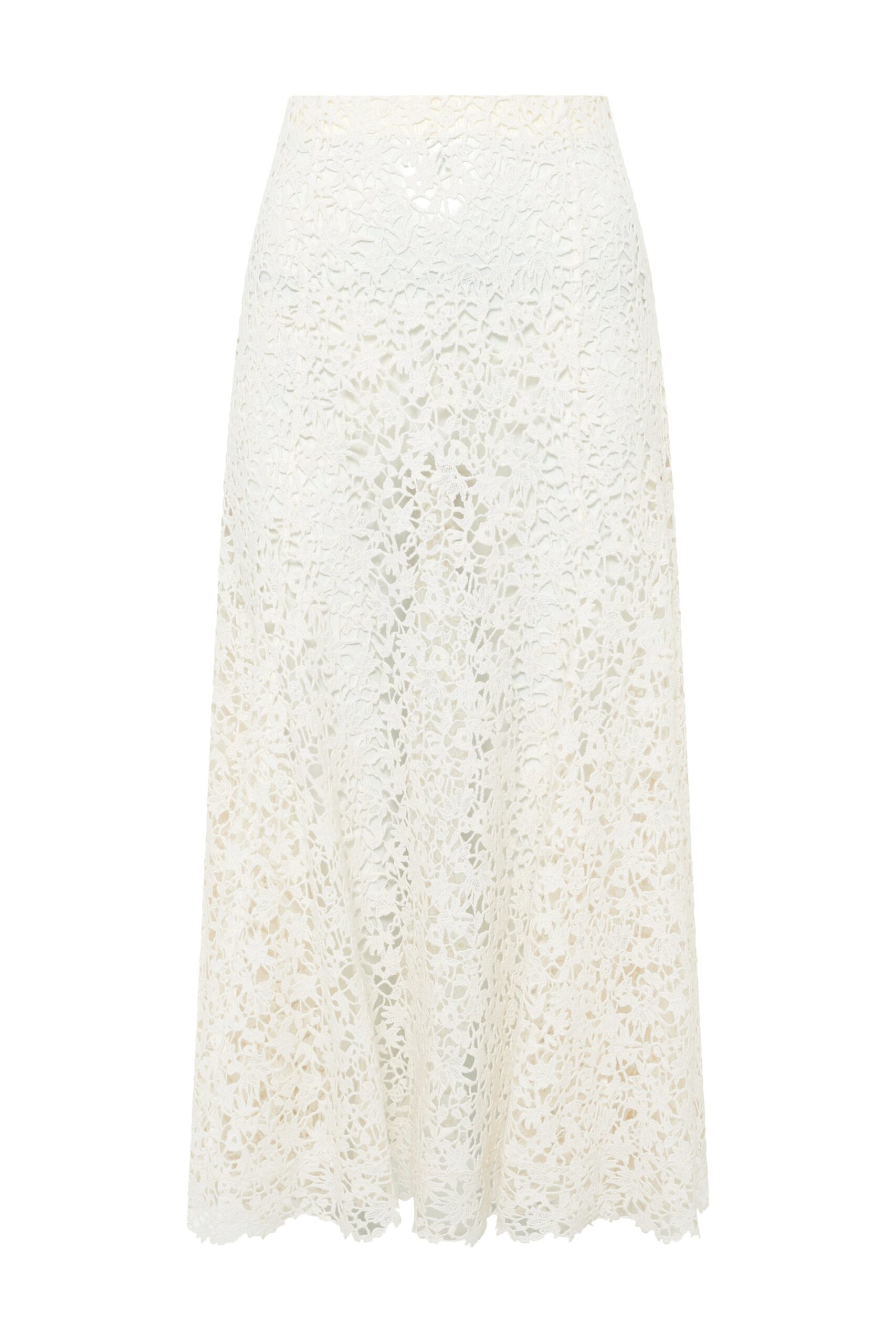 Gabriela Hearst Patterson Skirt in Ivory Floral Cashmere Lace gabriela hearst skirt