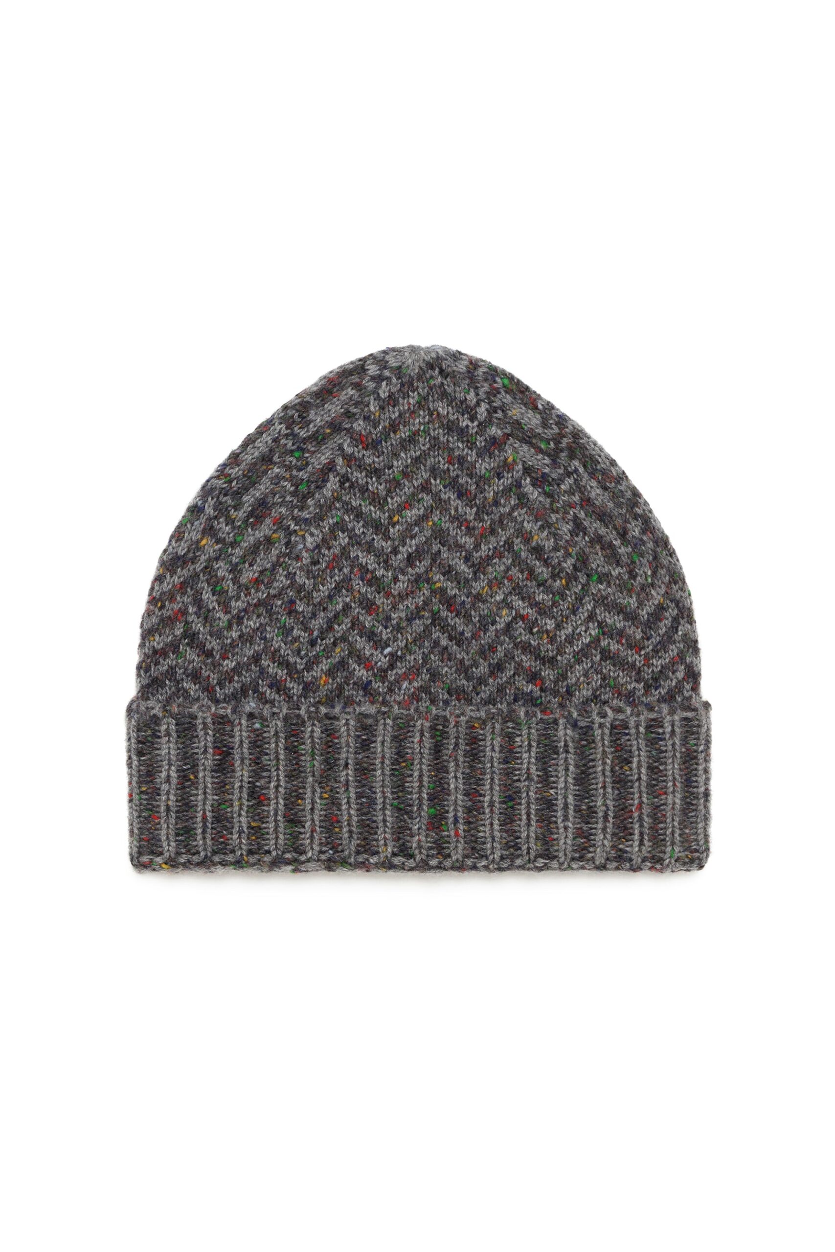 Gabriela Hearst Porta Knit Beanie in Charcoal Multi Specked Aran Cashmere Herringbone gabriela hearst knit