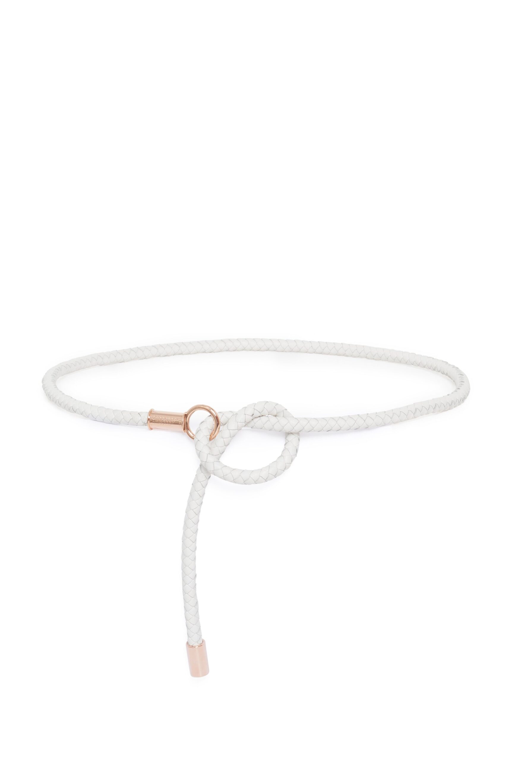 Gabriela Hearst Rope Braided Belt in Ivory Nappa Leather gabriela hearst belt