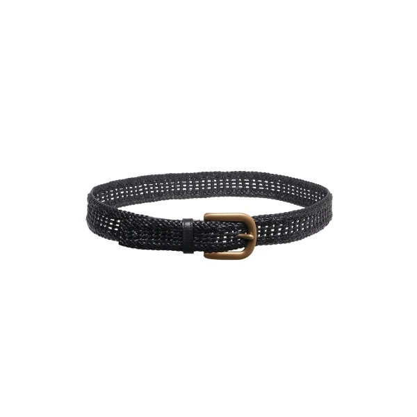 Sam Braided Belt in Black Leather