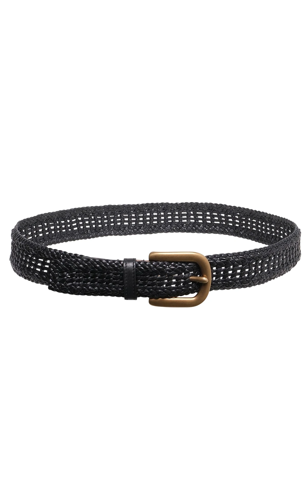 Gabriela Hearst Sam Braided Belt in Black Leather gabriela hearst belt