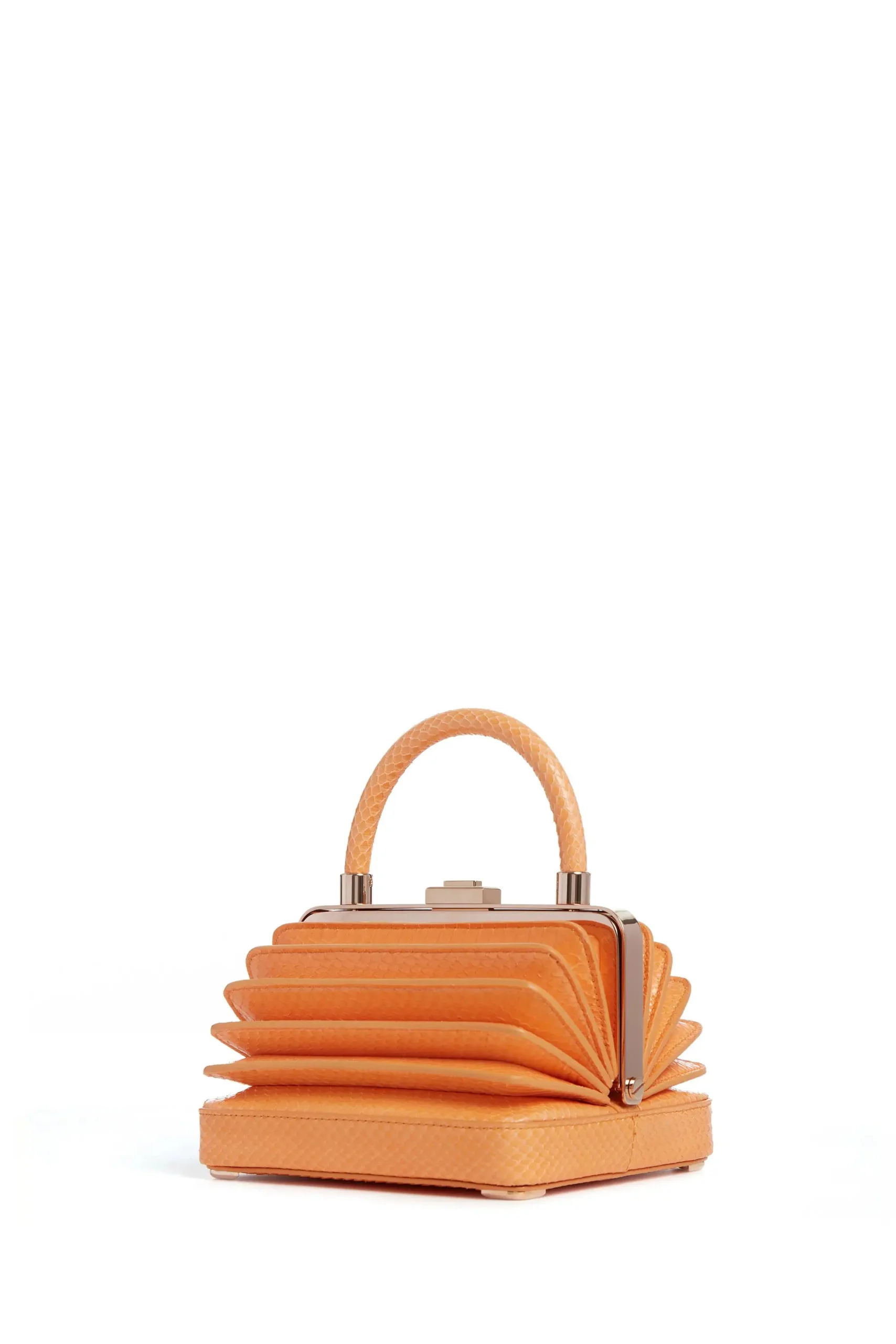 Gabriela Hearst Small Diana Bag in Fluorescent Orange Snakeskin gabriela hearst bag