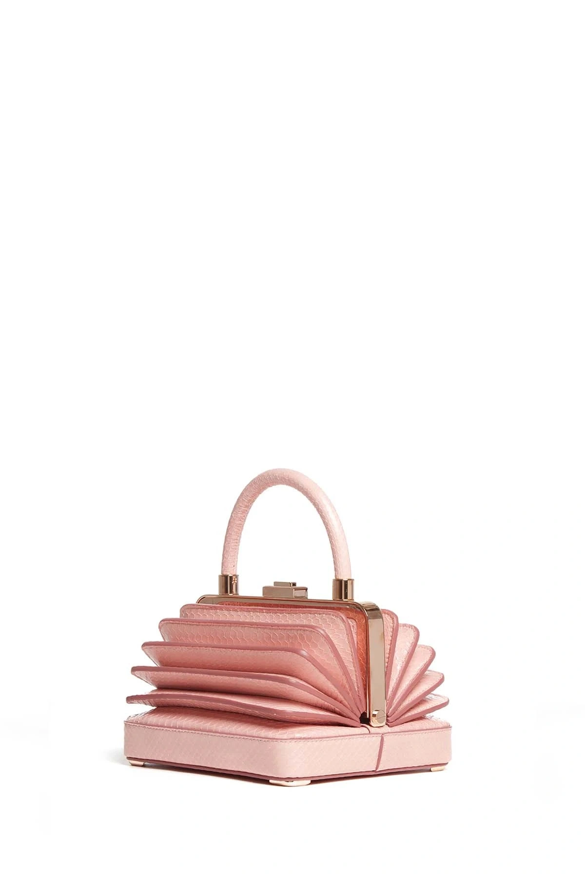 Gabriela Hearst Small Diana Bag in Pink Snakeskin gabriela hearst bag