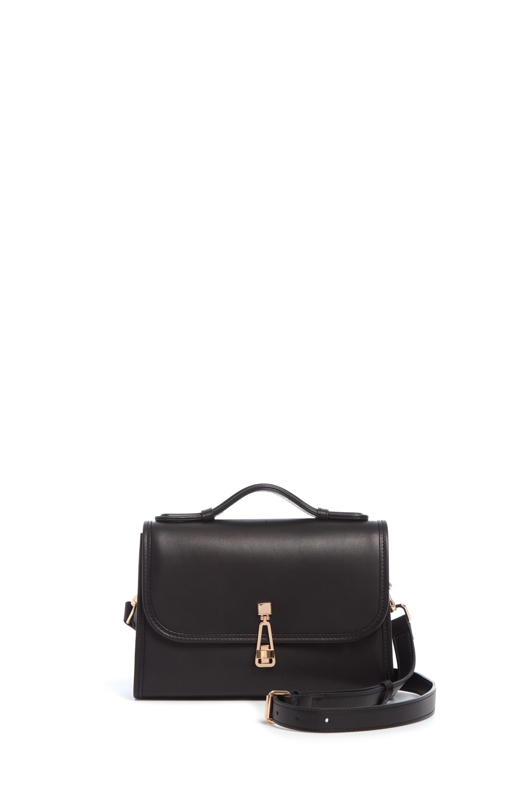 Gabriela Hearst Small Leonora Flap Bag in Black Leather gabriela hearst bag