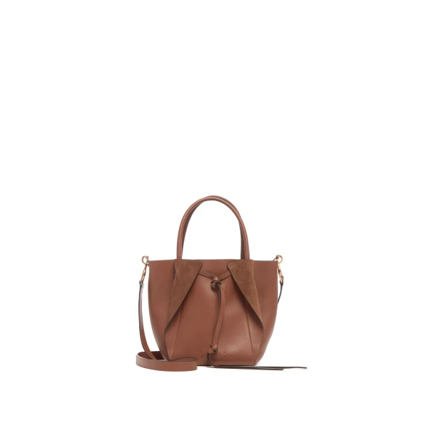 Small Marija Tote Bag in Cognac Nappa Leather