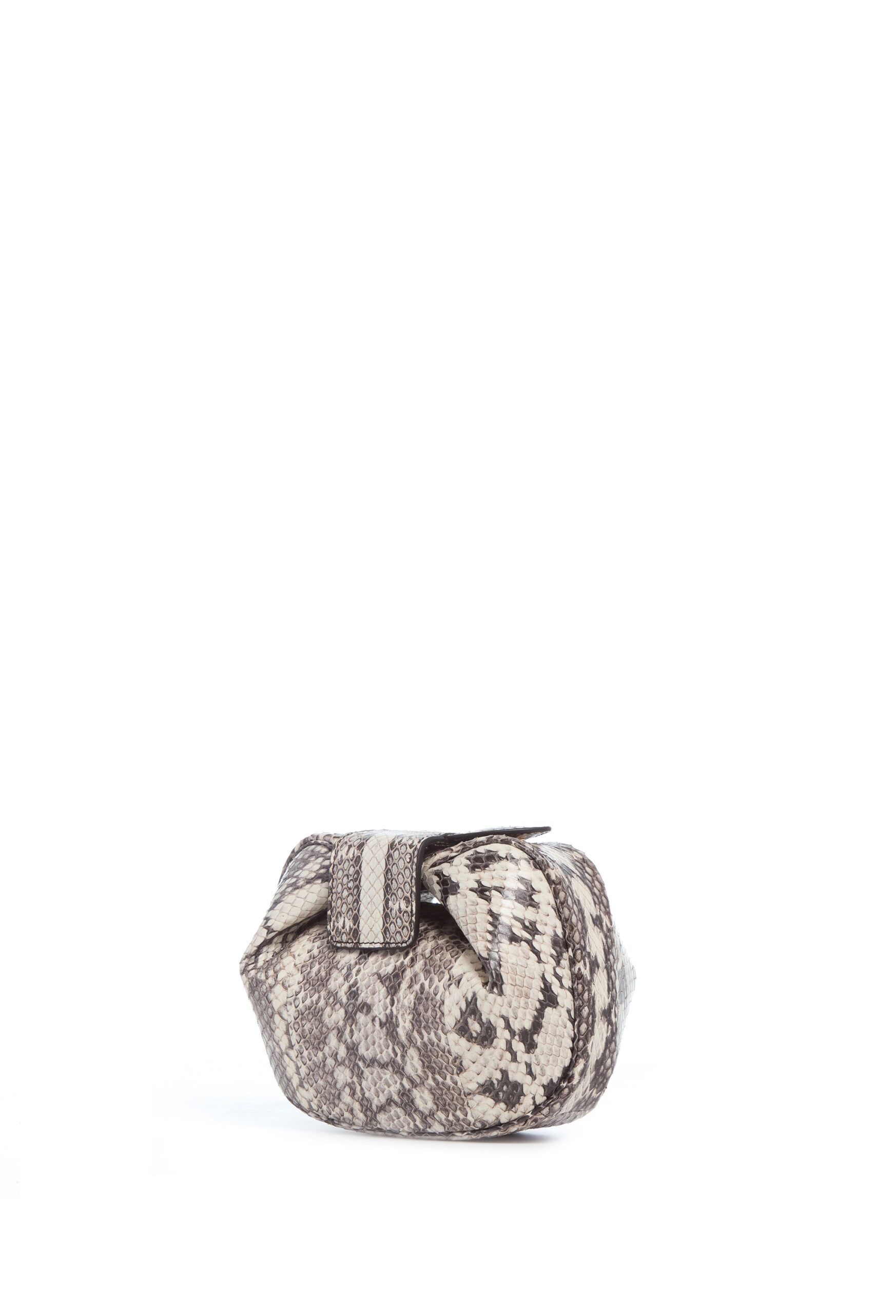 Gabriela Hearst Soft Demi Clutch in Black & White Snakeskin gabriela hearst clutch