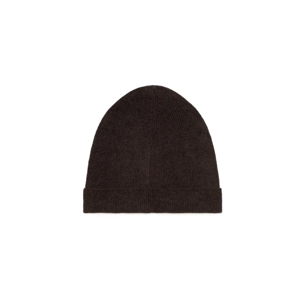 Spire Knit Beanie in Chocolate Silk