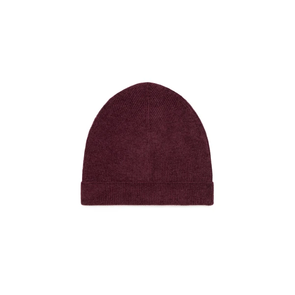 Spire Knit Beanie in Plum Silk