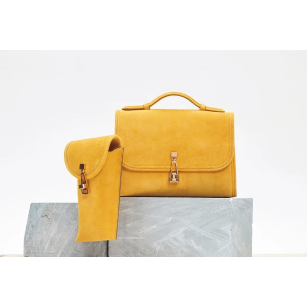gabriela hearst pouch yellow