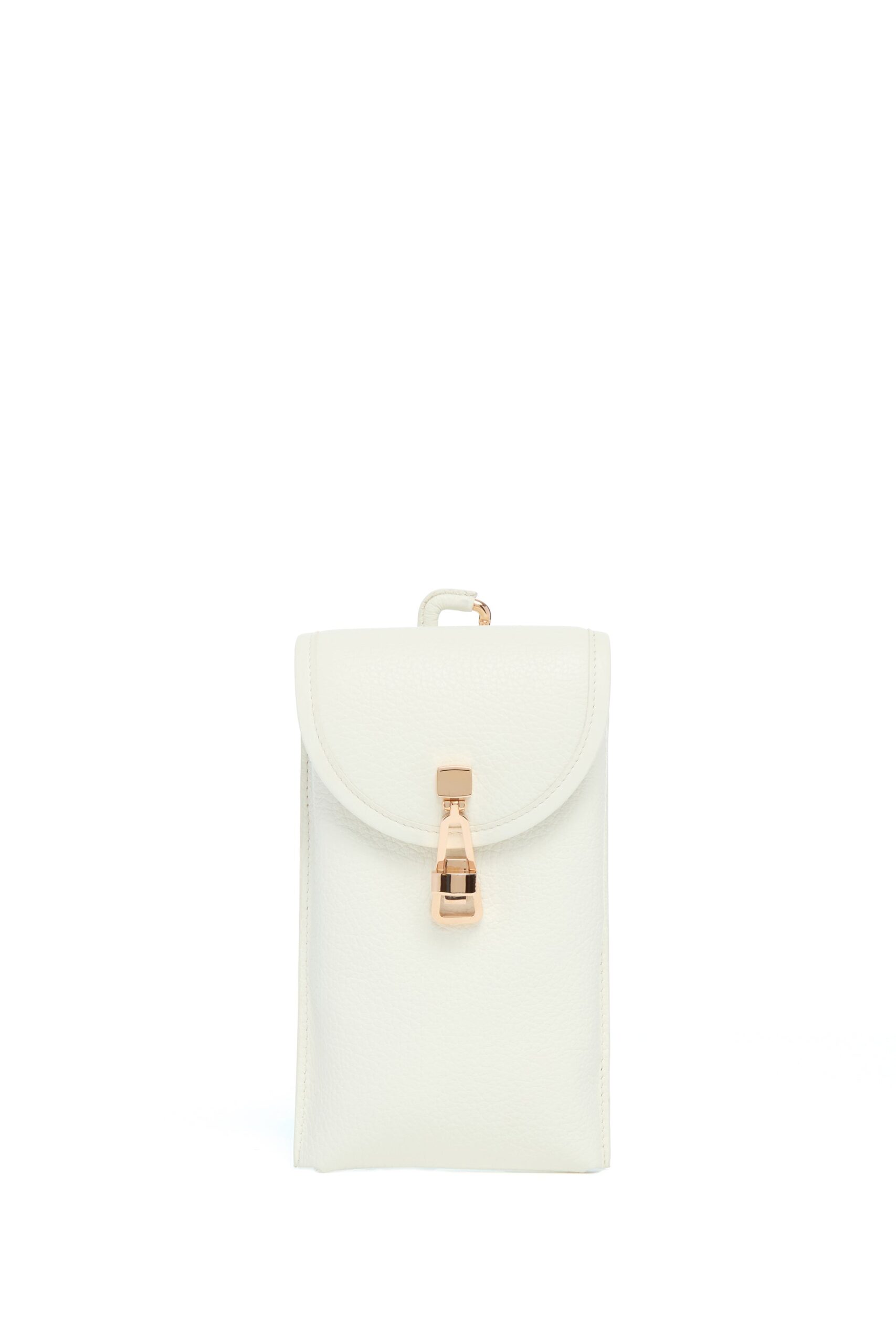 Gabriela Hearst Sunglasses Pouch in Ivory Textured Leather gabriela hearst pouch