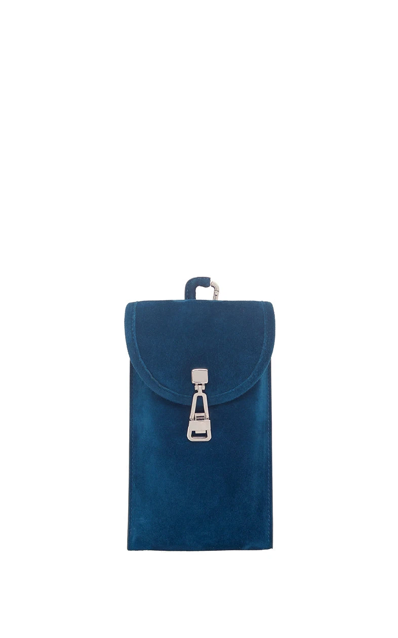 Gabriela Hearst Sunglasses Pouch in Navy Suede gabriela hearst pouch