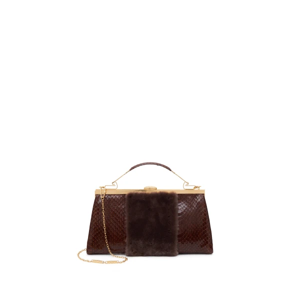 Vintage No.11 Bag in Cognac Snakeskin