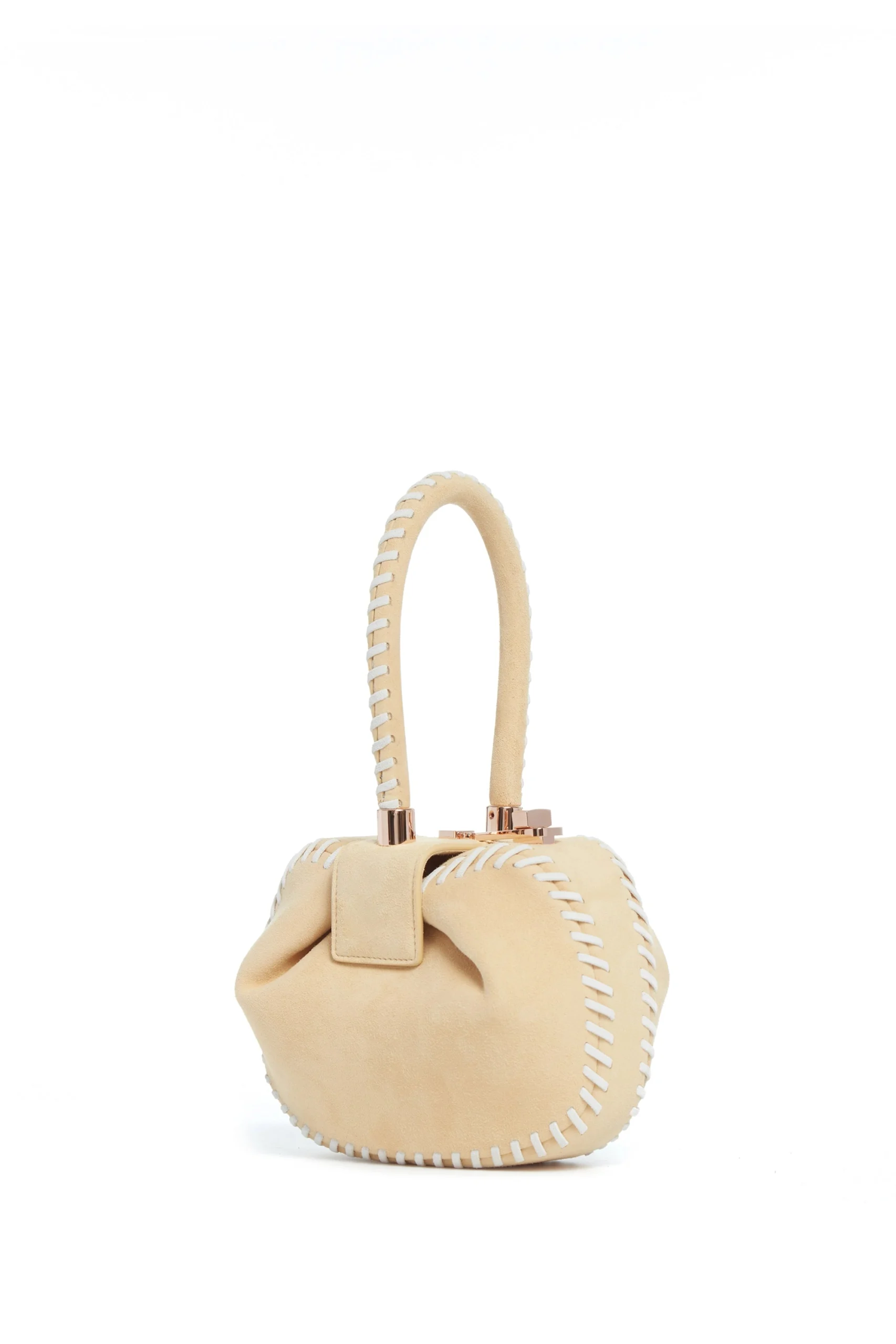 Gabriela Hearst Whipstitch Demi Bag in Nude Suede gabriela hearst bag