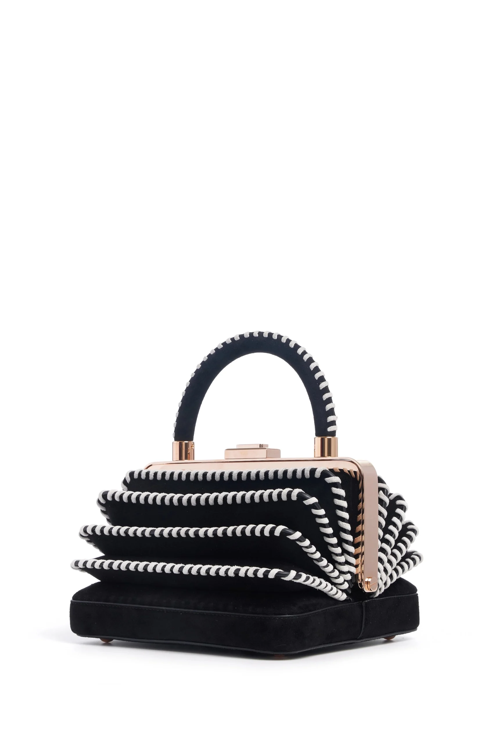 Gabriela Hearst Whipstitch Diana Bag in Black Suede gabriela hearst bag