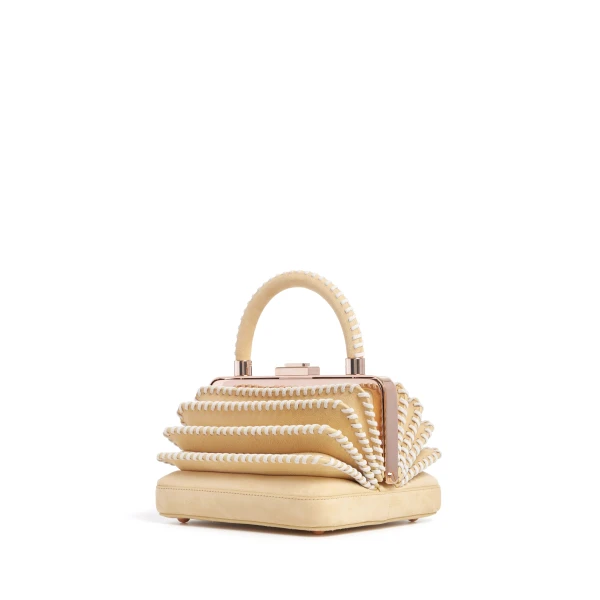 Whipstitch Diana Bag in Nude Suede