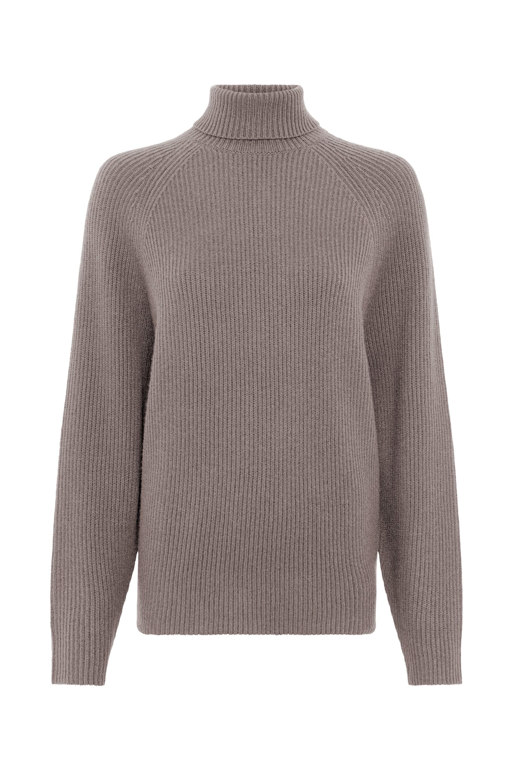 Gabriela Hearst Wigman Knit Turtleneck Sweater in Walnut Cashmere gabriela hearst sweater