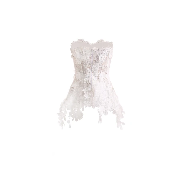 Gemy Maalouf 3D Floral Corset