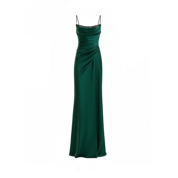 Gemy Maalouf Beaded Neckline Dress