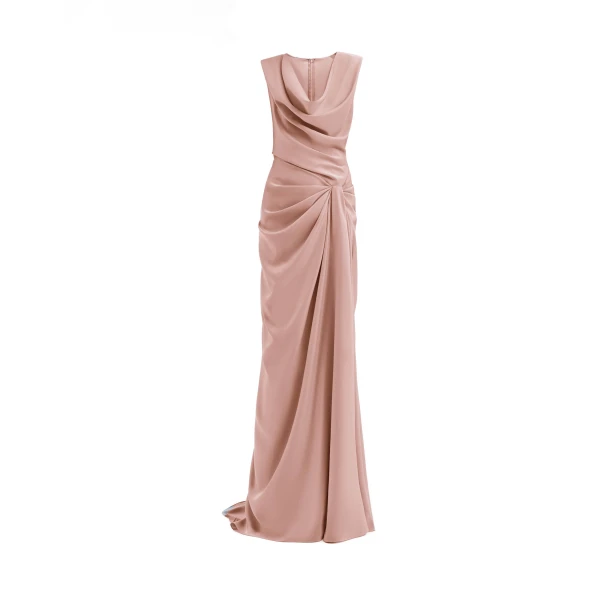 Draped Long Dress