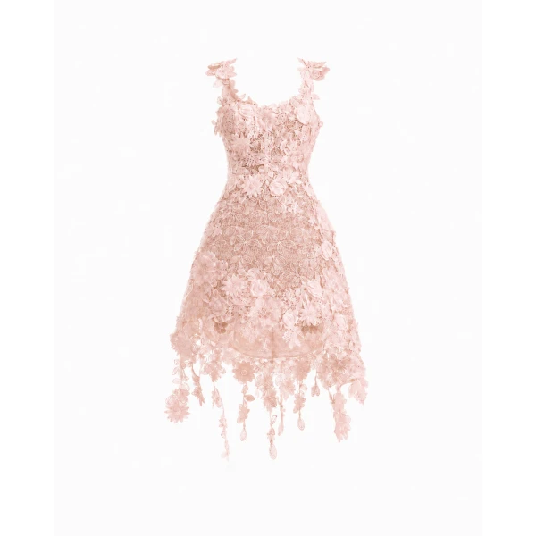 Floral Cage Short Dress