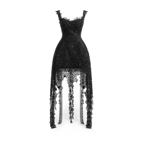 Floral Guipure Embroidered Midi Dress