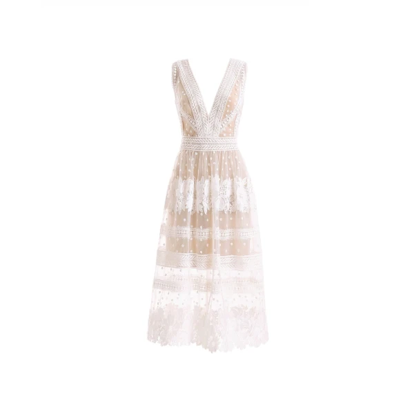 Floral Tulle Midi Dress