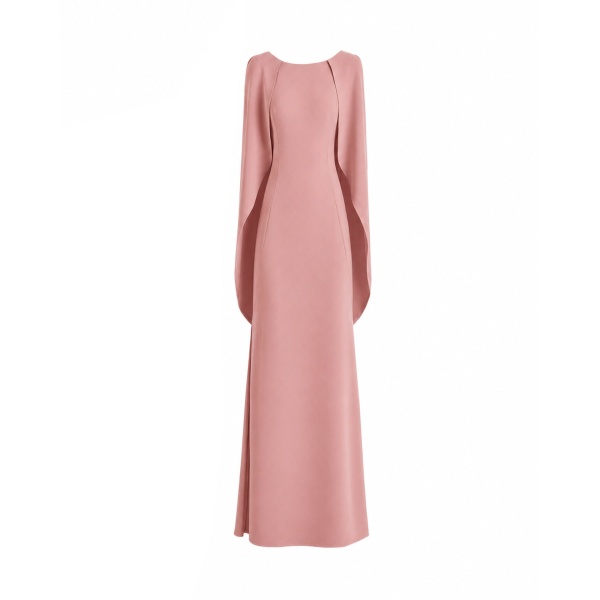 Gemy Maalouf High-Neck Dress with Cape Sleeves