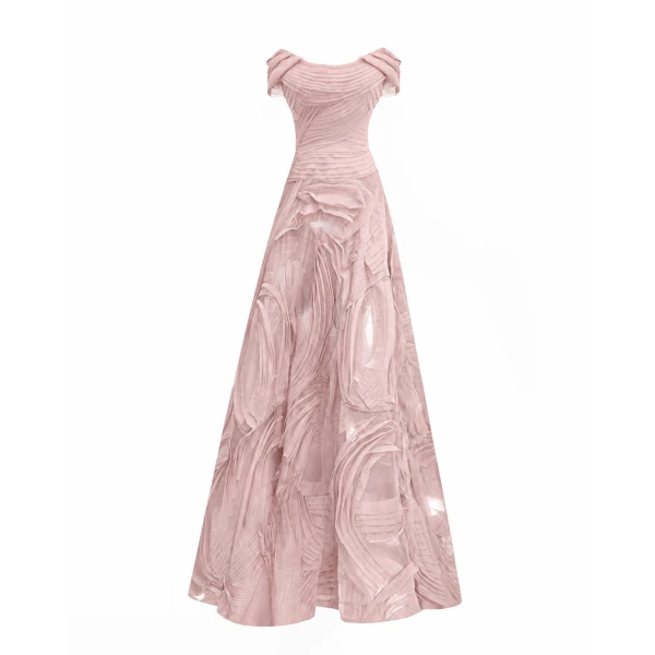 Off-The-shoulders Tulle Gown