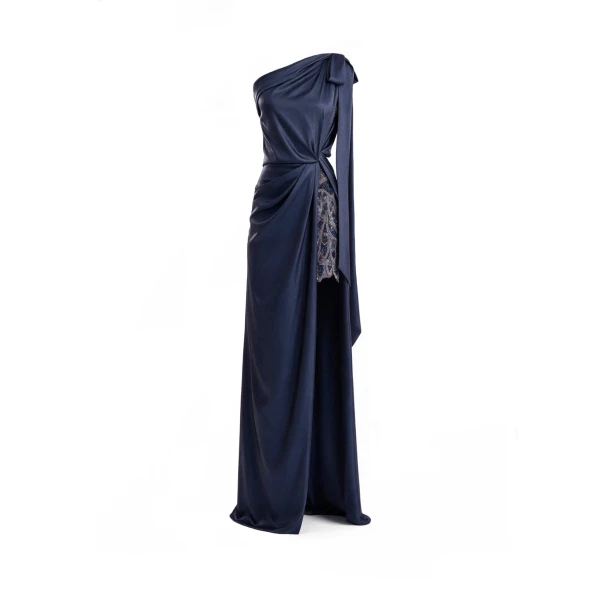 One-Shoulder Slit Dress
