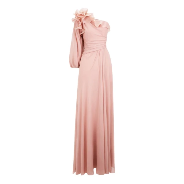 One-Shoulder with Draping Dress