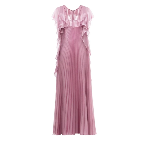 Squared Neckline Blush Dress